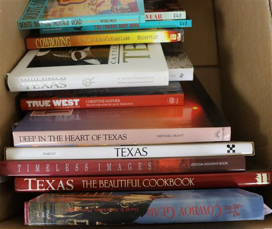 A collection of illustrated books on the history and culture of the USA and the Wild West,